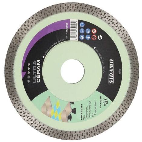 Disco de diamante Ultrad Ceram Diámetro 125 x 22,23 x H 10