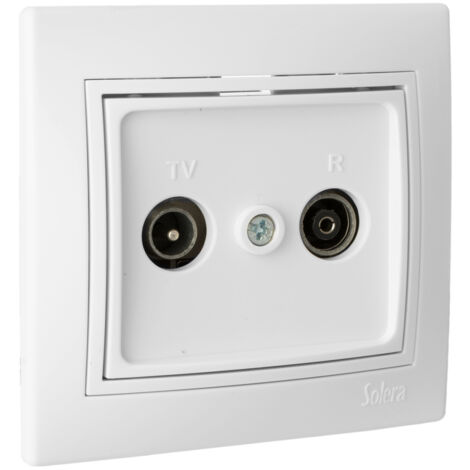 Toma de señal para tv y radio color blanco serie europa solera erp47u (1/3)