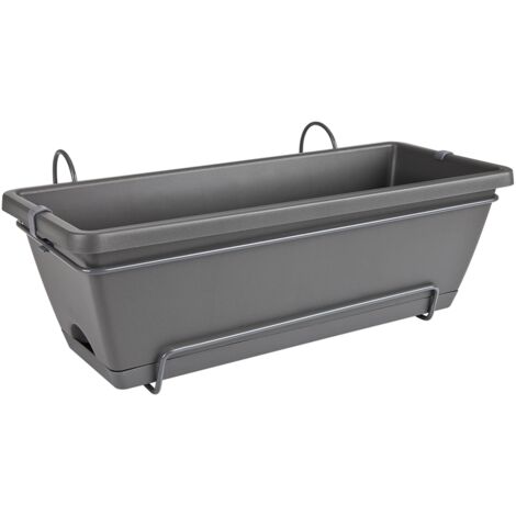 Maceta Elho 50 cm Antracita Polipropileno Plástico Rectangular