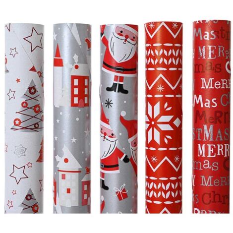 Rollo de papel de envolver navideño, diseño según disponibilidad (1/2)