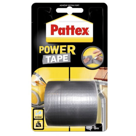 PATTEX POWER TAPE - CINTA ADHESIVA REPARADORA (5 M), COLOR GRIS