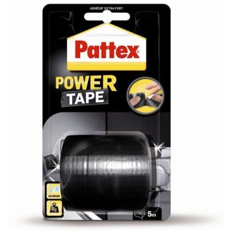 Pattex Power Tape - Cinta adhesiva (5 m), color negro