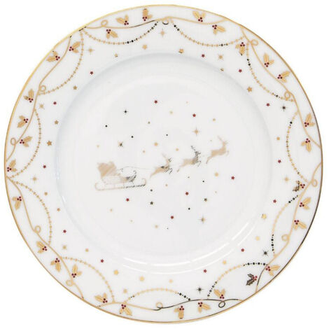 12 Platos de Postre de 19 cm - Luces de Navidad - Easy Life (1/2)