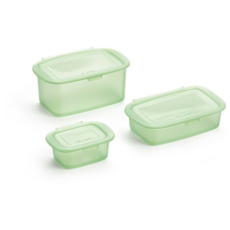 Set de 3 cajas de silicona - Reutiliza y reduce - Lekue (1/4)