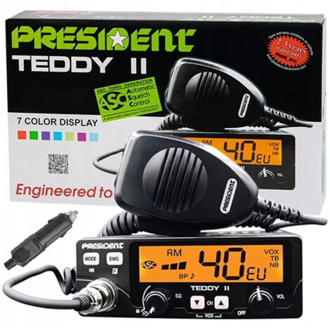 President® - teddy ii -  emisora de cb am/fm - 40 canales