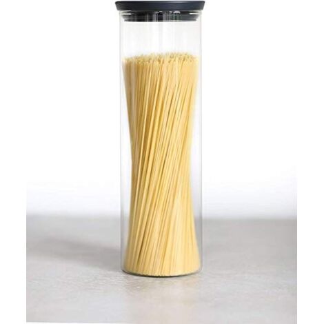 Frasco apilable de vidrio de 1.9 L - Gris oscuro - Brabantia (1/5)