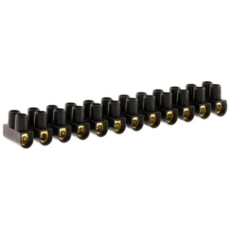 Regleta de conexión 6mm² 12 polos negro - Zenitech