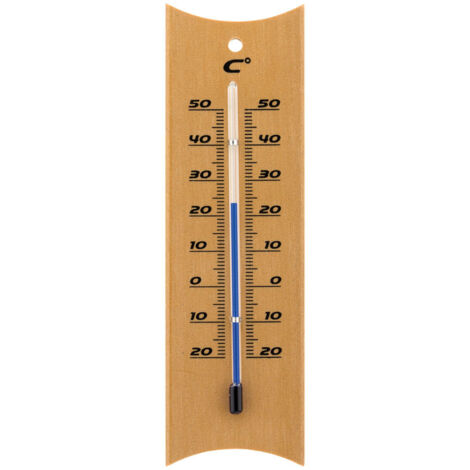 Termómetro de alcohol clásico interior/exterior - Efecto madera - Otio