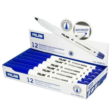Rotuladores para pizarra blanca ø3,7 mm azul, caja 12 uds (1/2)