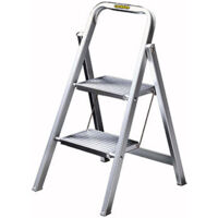 Centaure - Escalera ultra plana de aluminio de 2 escalones de 2,45 m de altura de acceso - Cad'O