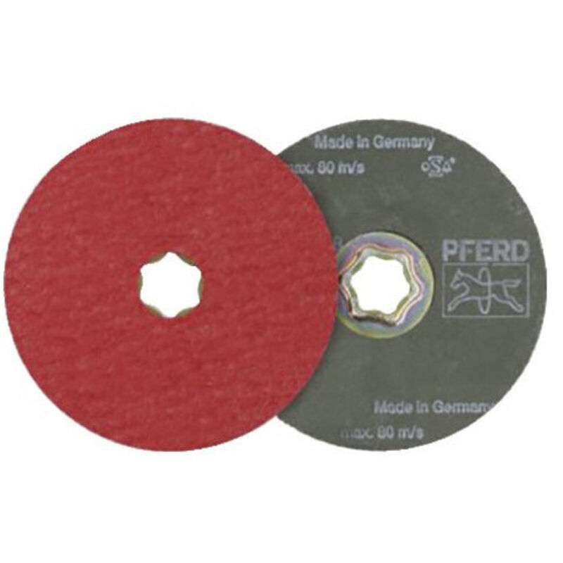 PFERD COMBICLICK-Fiberscheiben-Set Korund 125mm A36, 60, 80, 120 mit PFERD COMBICLICK-Fiberscheiben-Set Korund 125mm A36, 60, 80, 120 mit