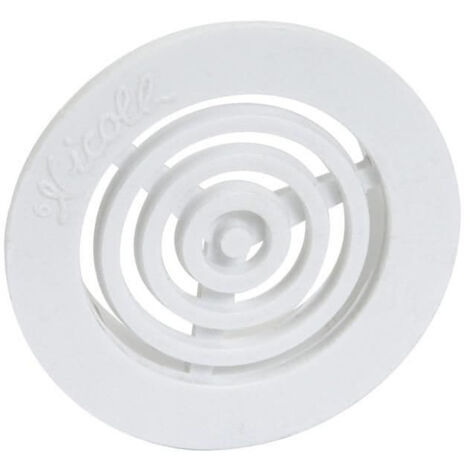 Rundes Lüftungsgitter Ø35 mm ohne Fliegengitter NICOLL für Schreinerei - Weiß - B33