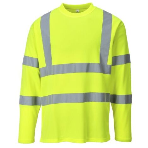 Hi-Vis Langarm-T-Shirt Gelb XL