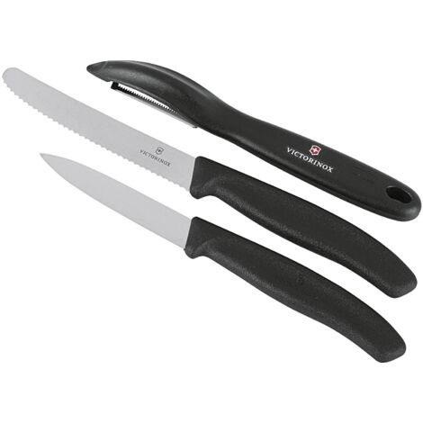 Victorinox Swiss Classic Gemüsemesser-Set mit Schäler 3-teilig schwarz