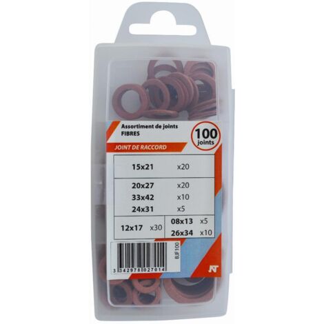 Geschenkset 100 Faser-Dichtungen 08x13/12x17/15x21/20x27/24x31/26x34/33x42