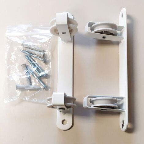 Wandwäscheständer basic mit 2 Rollen white 25x5x5cm (1/2)
