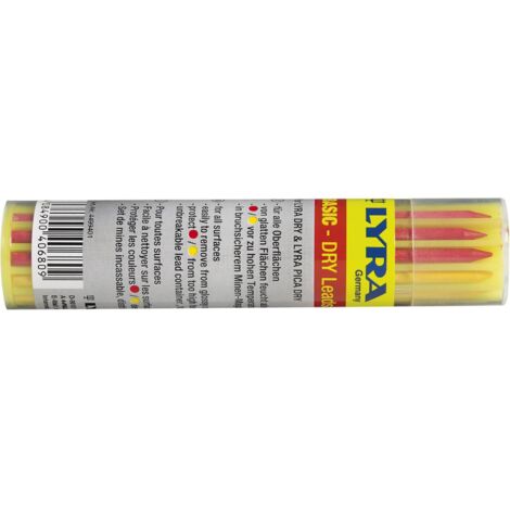 LYRA Ersatzminen-Set graphit/rot/gelb für Lyra Dry Profi LED Inhalt 12 Stk
