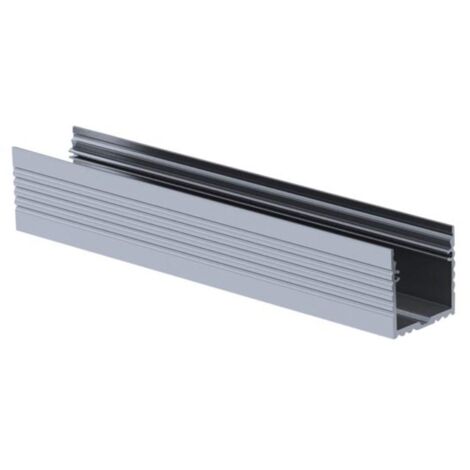 POWERLINE - ALUMINIUMPROFIL FÜR LED-STREIFEN - BREITE 35 mm - ELOXIERTES ALUMINIUM - SILBER - 2 m