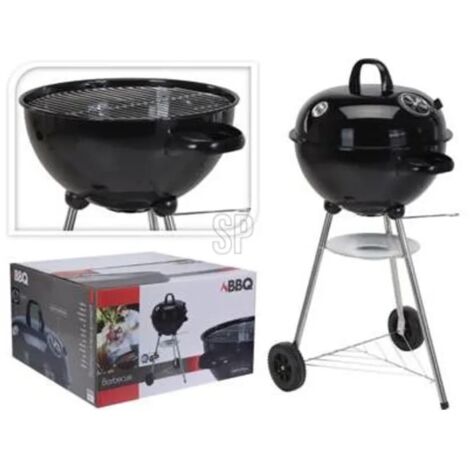 Runder Grill ø47 x 90 cm, Schwarz (1/2)