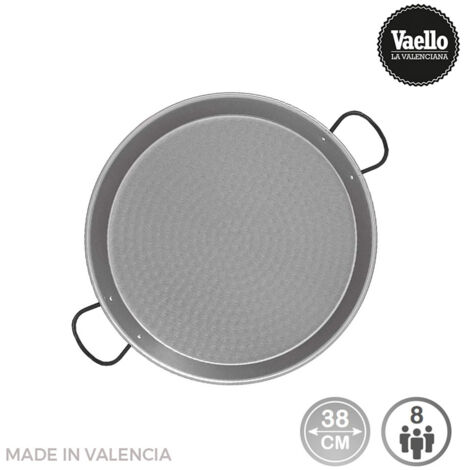 Traditionelle Paellapfanne aus Stahl Puli ø38cm (8 Personen). Vaello