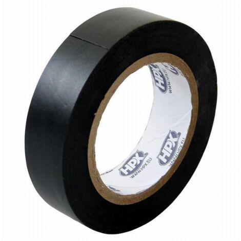 Schwarzes PVC-Band für Elektriker 19mm x 20m HPX - IB1920