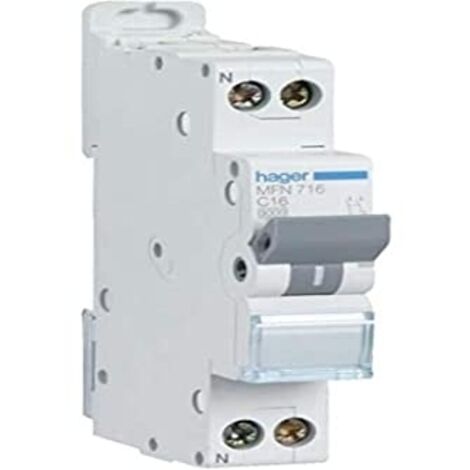 Hager MFN710 Trennschalter 1P+N 3kA C-10A – 1 Modul