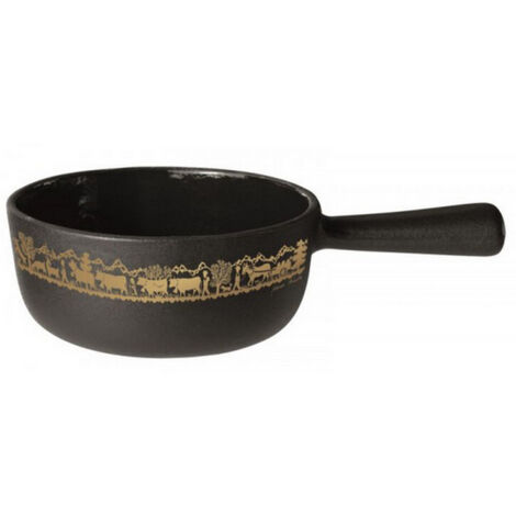 Emaillierter fonduetopf aus gusseisen 18 cm gold - Stockli - 7218.14aa