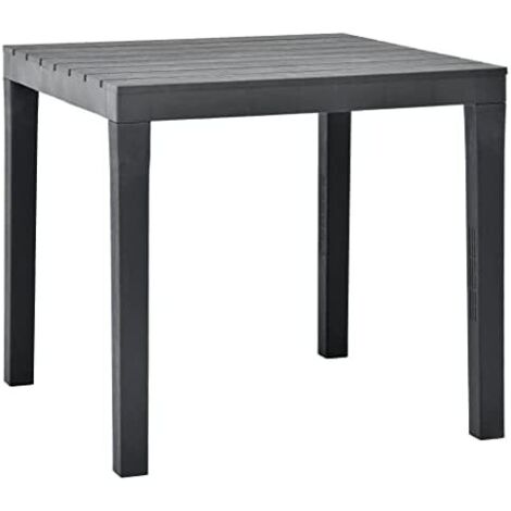 Gartentisch Vicenza, Quadratischer Gartentisch, feststehender Tisch für den Innen- und Außenbereich, 100 % Made in Italy, 100 % Made in Italy, Cm 78x78h72, Anthrazit