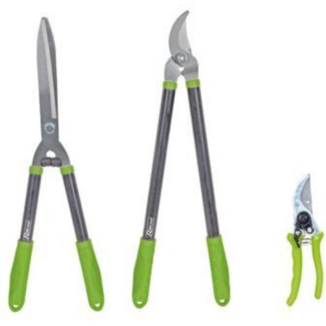 Set mit 3 scharfen Gartengeräten: Schüttler 8 + Heckenschere + Astschneider