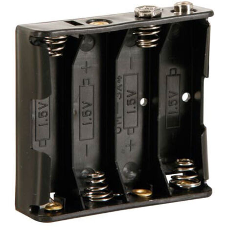 4er-Batteriehalter (LR6) mit Druckkontakten (1/3)