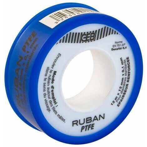 PTFE-Band Std 12mm x 12m 0,075mm - Geb