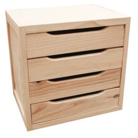 Cajonera natura 4caj. 37x39x30 blna40