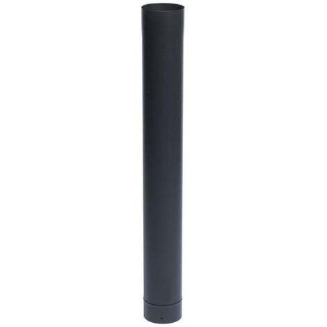 Starrer Schlauch TEN 344011 mattschwarzes Emaille 100cm D150mm