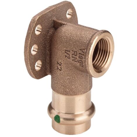Viega Wandscheibe mit SC Sanpress 2225.5 in 14mm x Rp1/2 Siliziumbronze