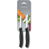 Lot De 2 Couteaux Office 8 Cm Noir - Swissclassic - Victorinox