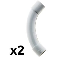Rohrbogen Ø20mm (2 Stück) - Grau - Zenitech