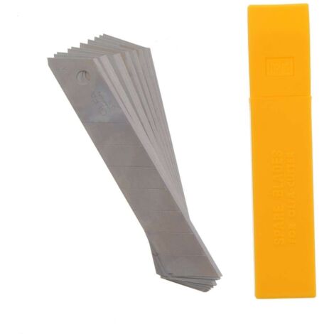OLFA LB-10B - Pack de 10 cuchillas troceables 18 mm plateadas en blister