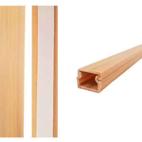 Canale di installazione adesivo EDM 2m 12,7x11mm legno chiaro (prezzo al metro)
