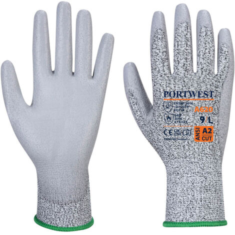 Gant paume PU coupure B couleur : Gris taille XS - PORTWEST
