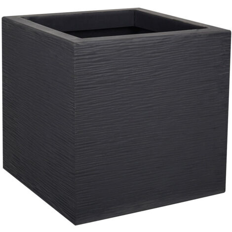 Pot plastique carre graphit 21 29,5 x 29,5 x 29,5 anthracite
