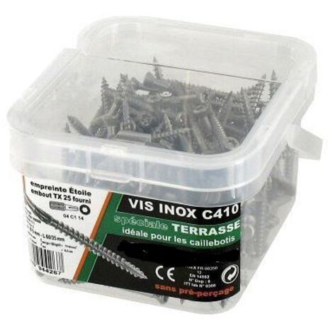 Vis terrasse inox C410 5x50mm - 200 pièces - VYNEX