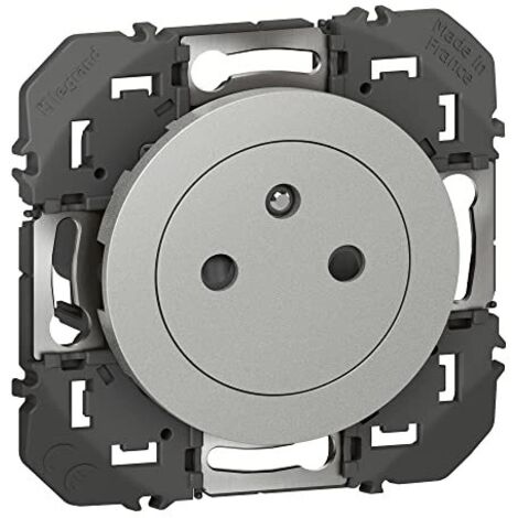 Presa con filo terra Dooxie, LEGRAND, alluminio Legrand
