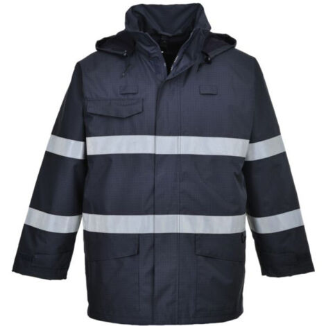 Parka pluie multirisques Bizflame couleur : Marine taille L - PORTWEST