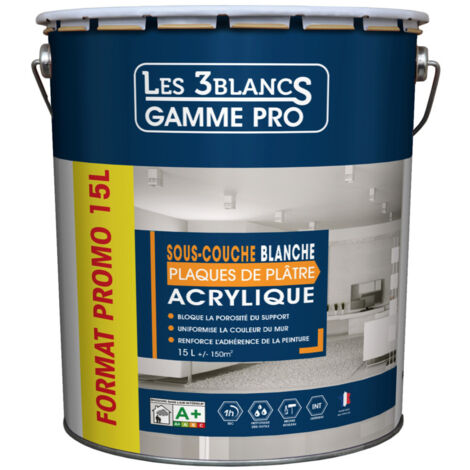 LES 3 BLANCS Sous-couche plaques de plâtre15l - LES 3 BLANCS (1/2)