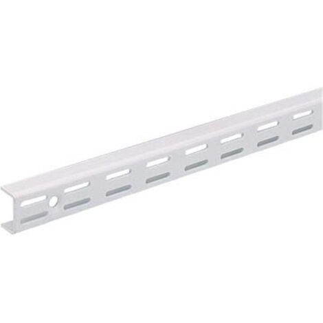 Crémallière Double Blanche 144cm Support D'étagère Modulable Et Robuste - Mermier