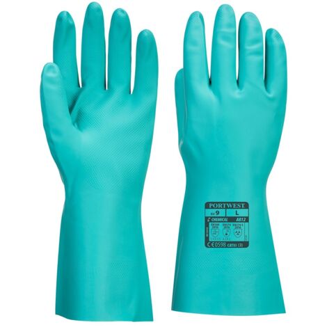 Guanto Nitrosafe Plus Chimica Colore: Verde Taglia S - Portwest