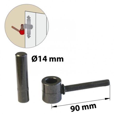 Cerniera in acciaio chimico preverniciato, H.80x Diam.14 mm AFBAT