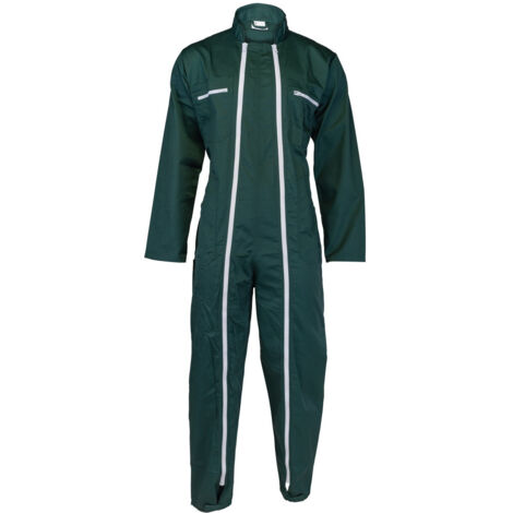 Combinaison de travail 2 zips Taille XL 52/54, 65% polyester, 35% coton, 2 poches poitrine avec zip, 2 poches basses, 1 poche ar