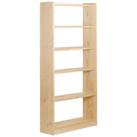 Etagère Bois GALA 6 étagères de pin plein 80cm 79,6x25x184,7cm astigarraga (1/2)