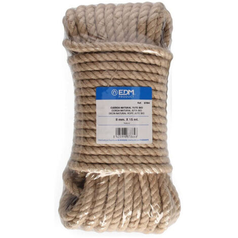 Matassa EDM 15 m di corda di iuta naturale naturale 3 strati calibro 8 mm